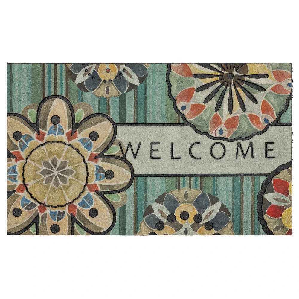 Mainstays Beinvenue Medaillon 18" x 30" Tapis Paillasson, 33,8 cm x 61 cm