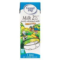 GRAND PRE UHT MILK 2%, GRAND PRE 2% Ultra Haute Température, ce lait reste frais jusqu’à 9 mois . Notre produit est fabriqué avec du lait Canadien pur a 100%. Vous pouvez conserver ce produit à la température de la pièce jusqu’à 9 mois