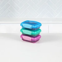 Sistema Lunch Collection Food storage Containers, Assorted Colours, 3 Pack