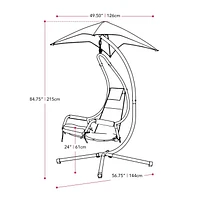 Chaise balançoire Kinsley Lounge avec auvent réglable et amovible