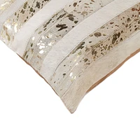 H-Natural Torino Madrid Cowhide 2-Pack Pillows