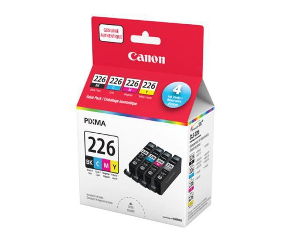 Canon CLI-226 BK,C,M,Y Ink Value Pack, Tri-Colour