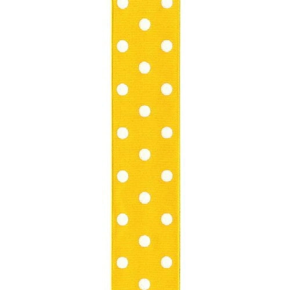Ruban Grosgrain à pois Offray 39 mm