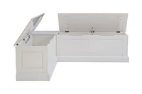 Thurman Backless Corner Breakfast Nook, White