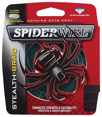 Spiderwire SCS15G-125 Ligne tressée furtive 15/4 lb/diamètre bobine de remplissage vert mousse de 125 mètres Bobine de remplissage de ligne tressée furtive vert mousse