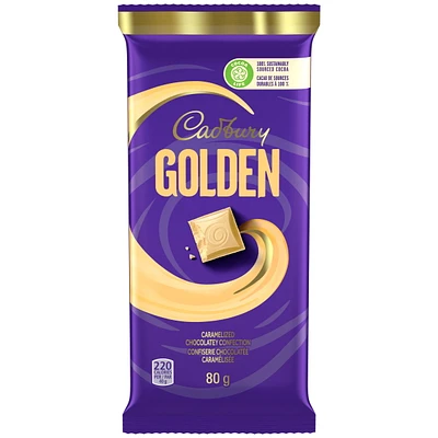 Cadbury Golden Caramelized White Chocolatey Candy Bar, 80 g