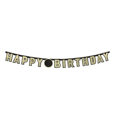 Happy Birthday Jumbo Jointed Banner with Number Stickers, Jointed banner measures 2.1m extended