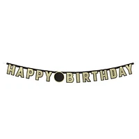 Happy Birthday Jumbo Jointed Banner with Number Stickers, Jointed banner measures 2.1m extended