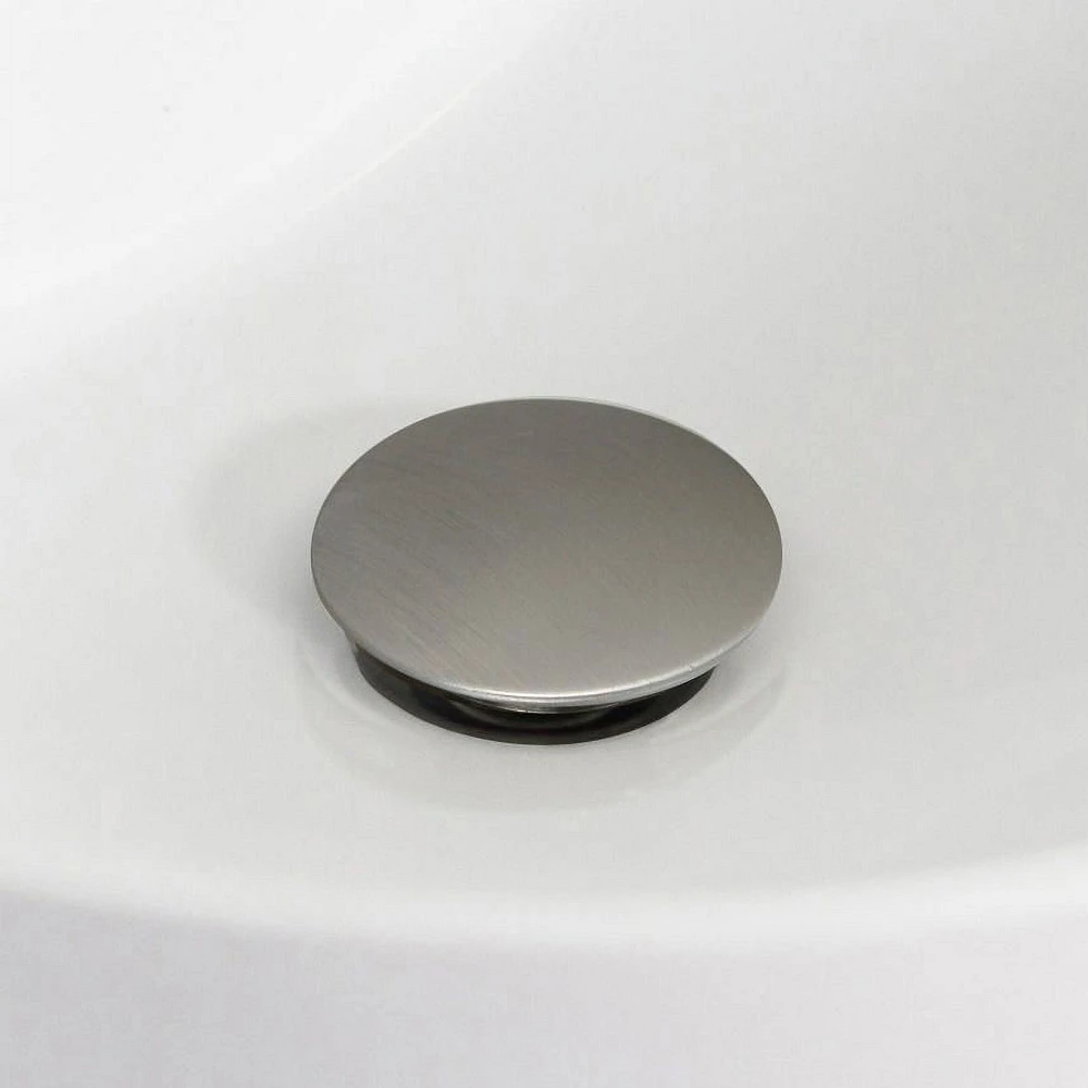 2.6-in. W Stainless Steel Bathroom Sink Drain In Brushed Nickel AI-20324