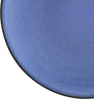 Gibson Home – Vaisselle en grès Soho Round, 16 pièces, bleu et noir