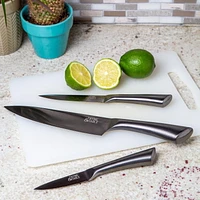 Thyme & Table Carbon Chef Knives, 3-Piece Set, Knife Set
