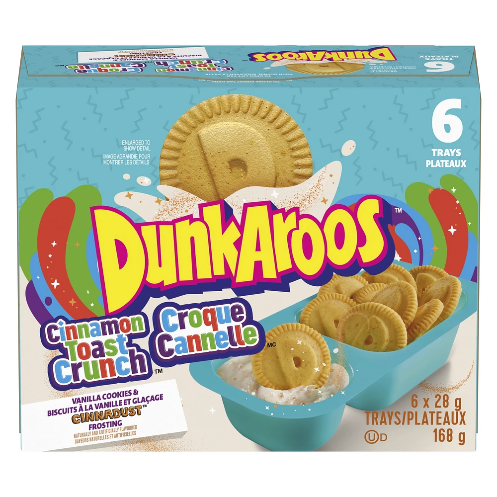 DunkAroos Vanilla Cookies & Cinnadust Frosting, 6 x 28 g, 168 g