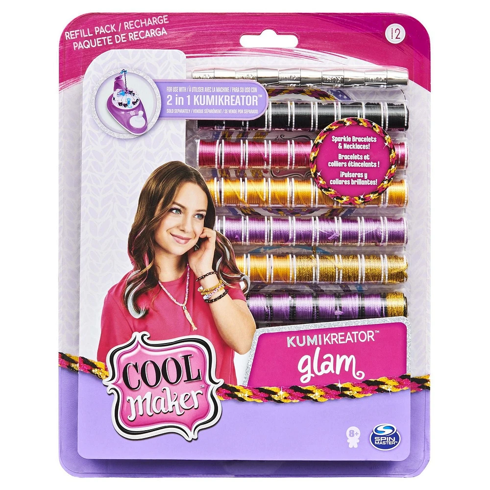 Cool Maker, Recharge KumiKreator Glam, kit de bracelets de l'amitié et de colliers
