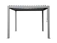 Pergola Vikos 10x13 en aluminium et persiennes en acier galvanisées