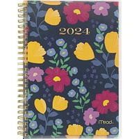Petit Agenda Hebdomadaire/Mensuel Cyo Mead®, Caprice Floral Foncé