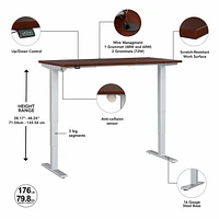 Bureau assis-debout électrique à hauteur réglable 60L x 30P Move 40 Series de Bush Business Furniture, blanc