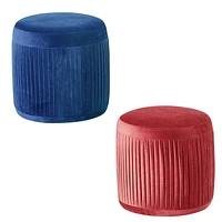 Glaçure canadienne pouf bleu