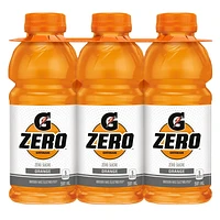 Gatorade Zéro Orange Boisson Électrolytique 6 x 591 mL, Bouteilles 6x591mL