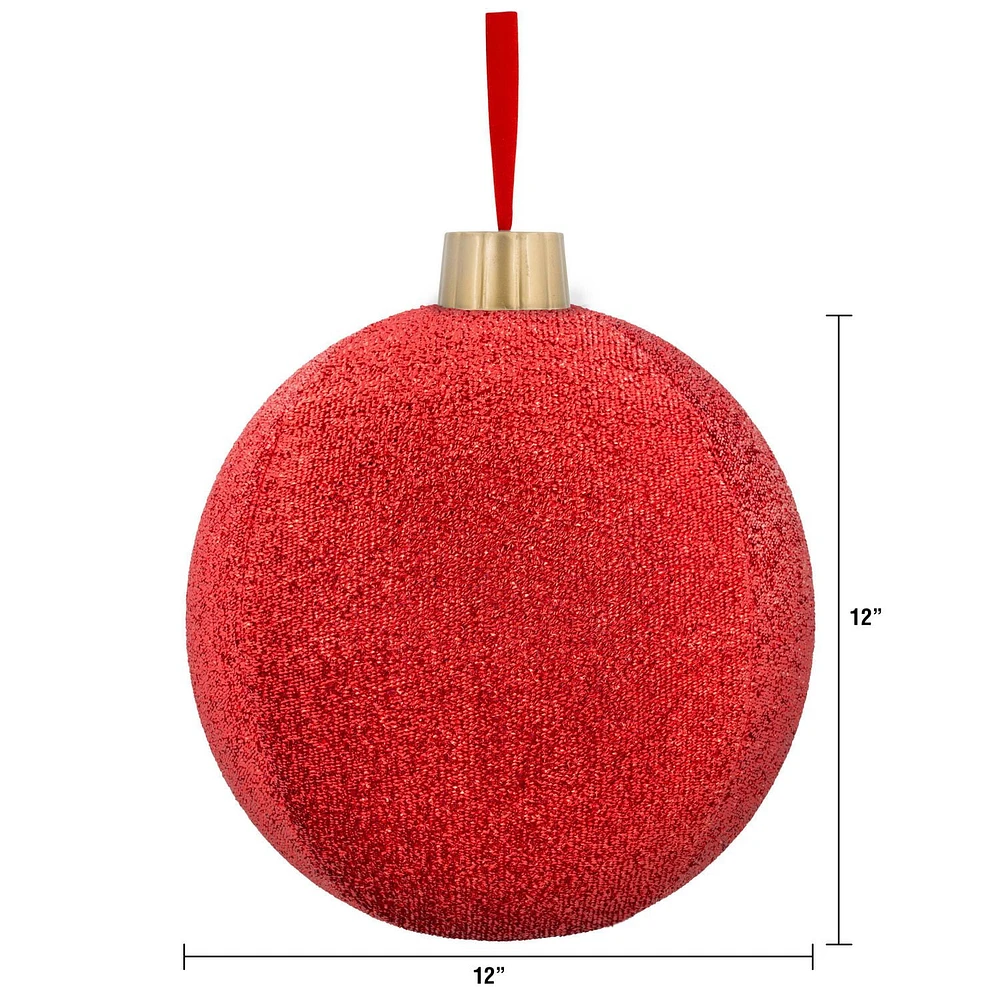 ORNEMENTS SCINTILLANTS DE 30 CM - ROUGE