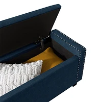 Pouf de stockage en tissu Boston
