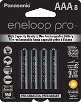 Panasonic Eneloop Pro AAA High Capacity Ni-MH Pre-Charged Rechargeable Batteries, (Pack of 8)