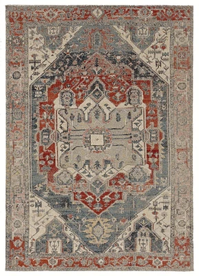 Tapis Grand Zéro Anlow ivoire & bleu de 8 pi x 10 pi
