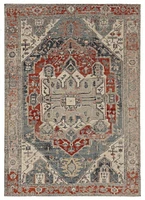 Tapis Grand Zéro Anlow ivoire & bleu de 8 pi x 10 pi