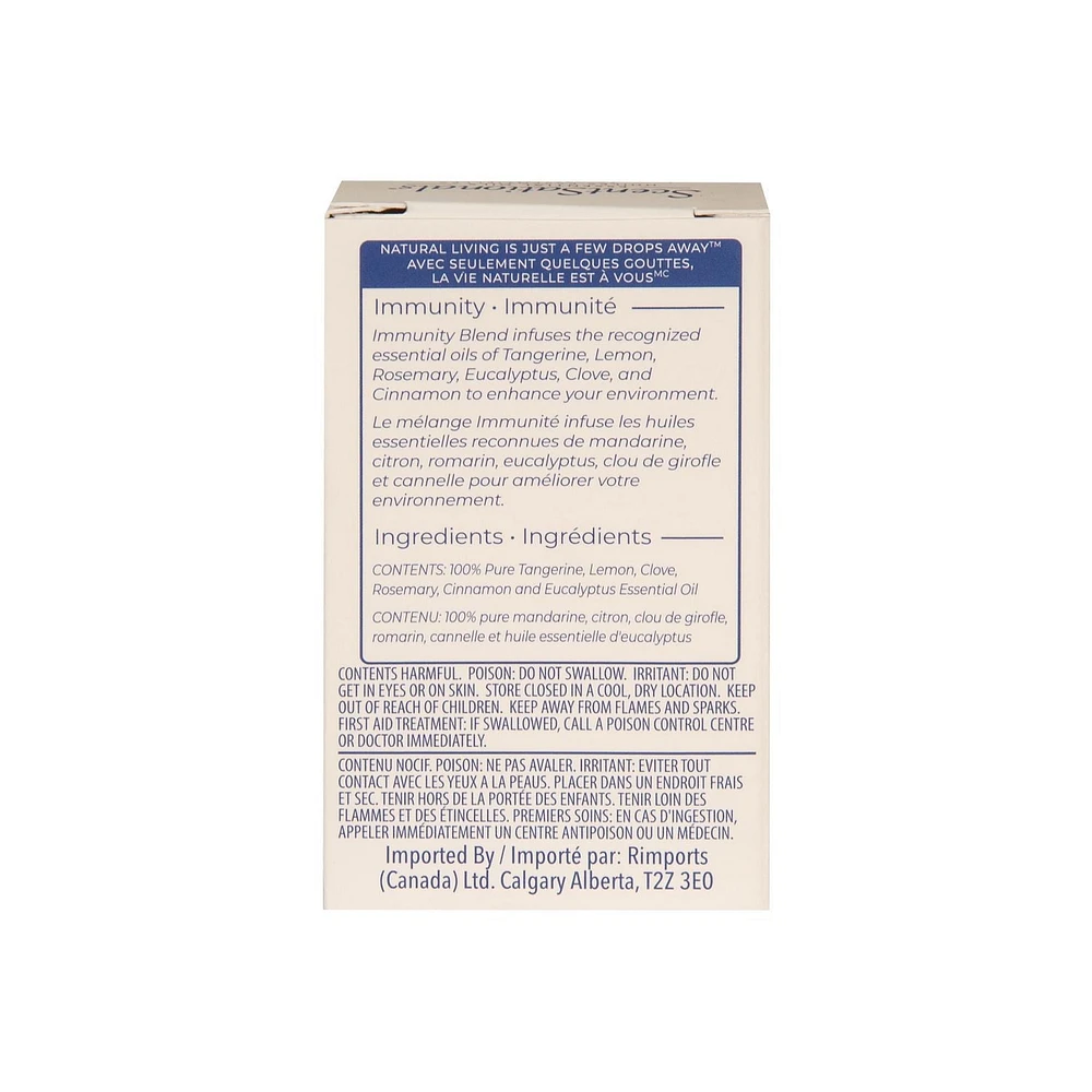 Huile Essentielle 100% ScentSationals - Immunité 15 ml (0,5 une fois liquide)