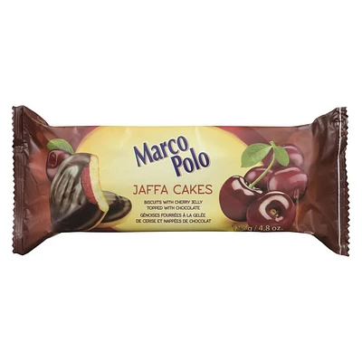 Marco Polo Jaffa Cakes Cherry Flavor Biscuits with Chocolate, 135g, Cherry jelly, choc. 135g