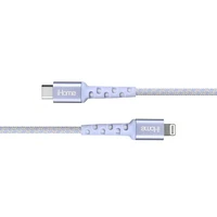 iHome Durastrain 6ft Lightning to USB Type-C Cable - White