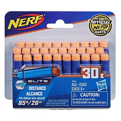 Recharge de 30 fléchettes Elite Nerf officielles