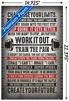 Challenge Your Limits Wall Poster, 14.725" x 22.375"