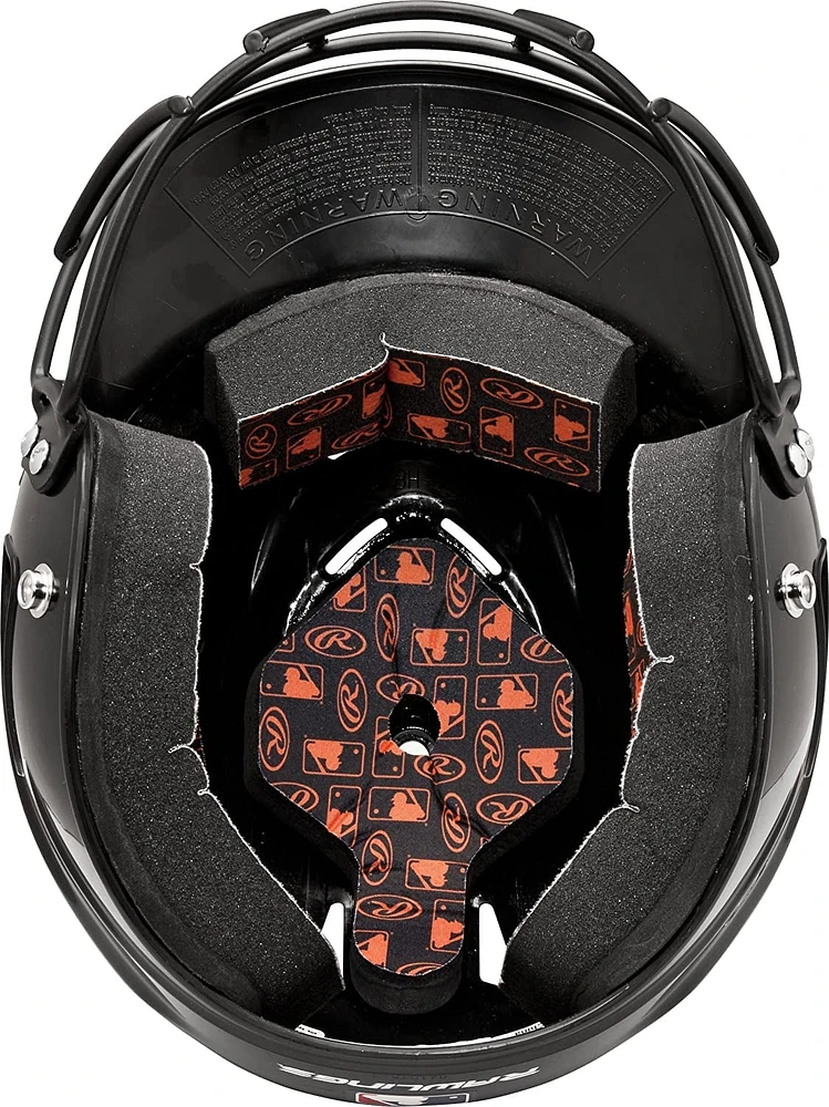 Rawlings RCFH Helmet with Facemask - Black, Rawlings OSFM Helmet & Mask Combo - Black