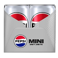 Pepsi Diet Cola 6 x 222mL, Mini Cans, 6x222mL