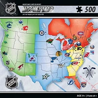 Masterpieces Puzzle Company NHL Hockey Map 24" X 18" Puzzle