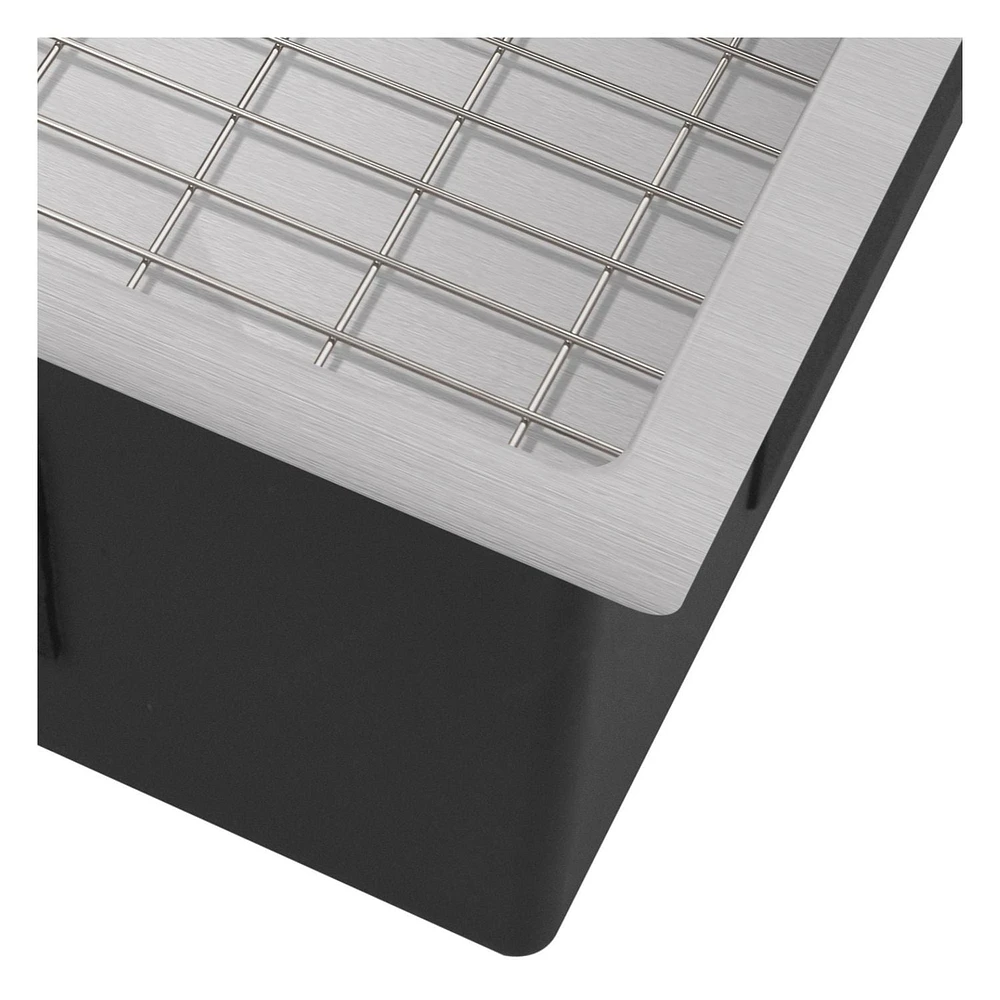 The akuaplus Single Undermount stainless steel Kitchen Sink - 24 in x 18 in