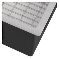 The akuaplus Single Undermount stainless steel Kitchen Sink - 24 in x 18 in
