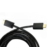 BlueDiamond Plenum Câble HDMI avec Ethernet, évalué CL3, calibre 30 AWG, pour installation dans le mur ou au plafond CSA FT6