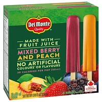 Del Monte Mixed Berry & Peach Ice Pops 10 x 50 ml, 10 x 50 ML
