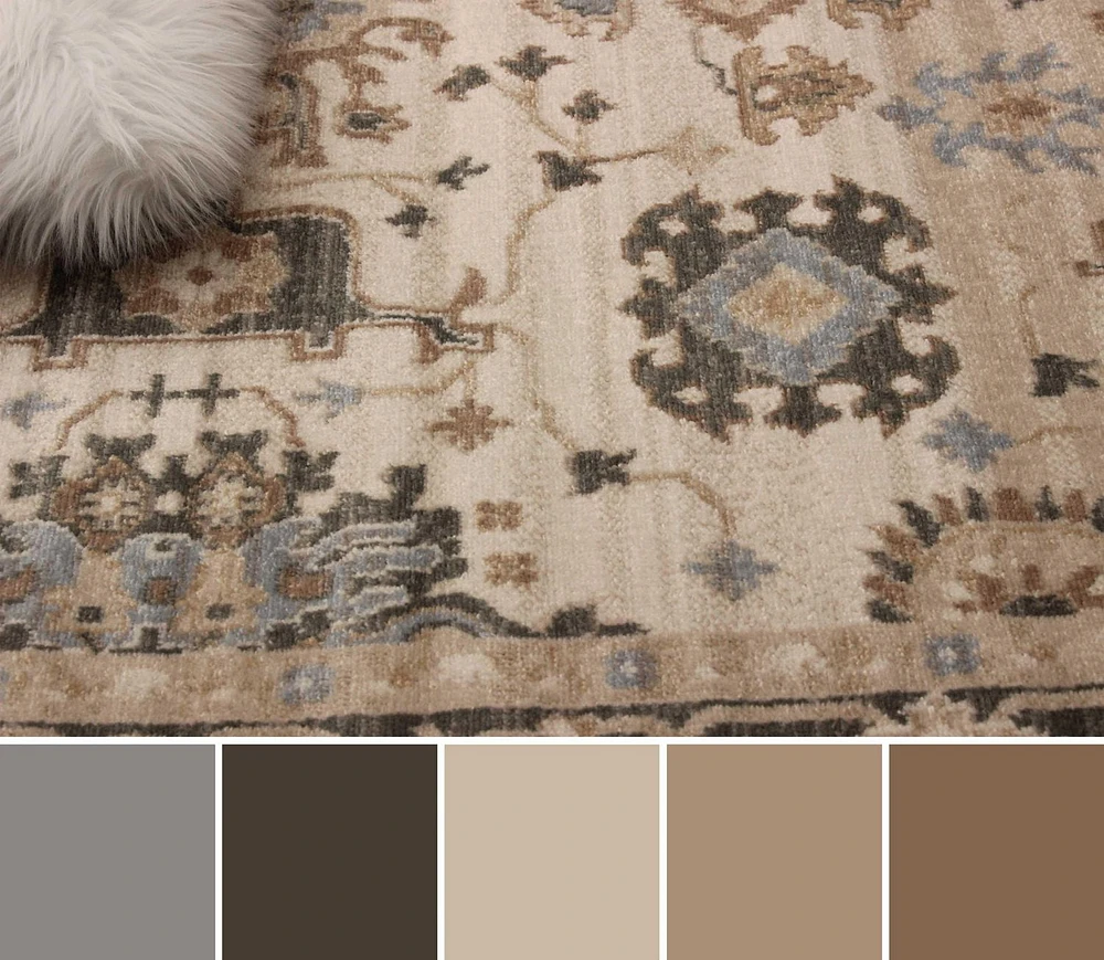 ECARPET Gloria 5'0" x 8'0" Traditional Area Rug for Living Room, Bedroom, Dining Room, Entrance, Hallway and More.
