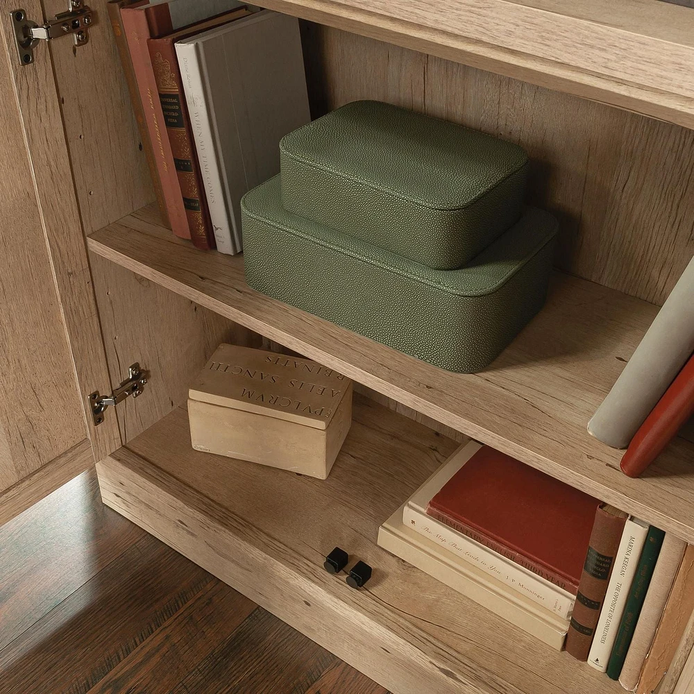 Sauder Aspen Post Library w/ Doors
