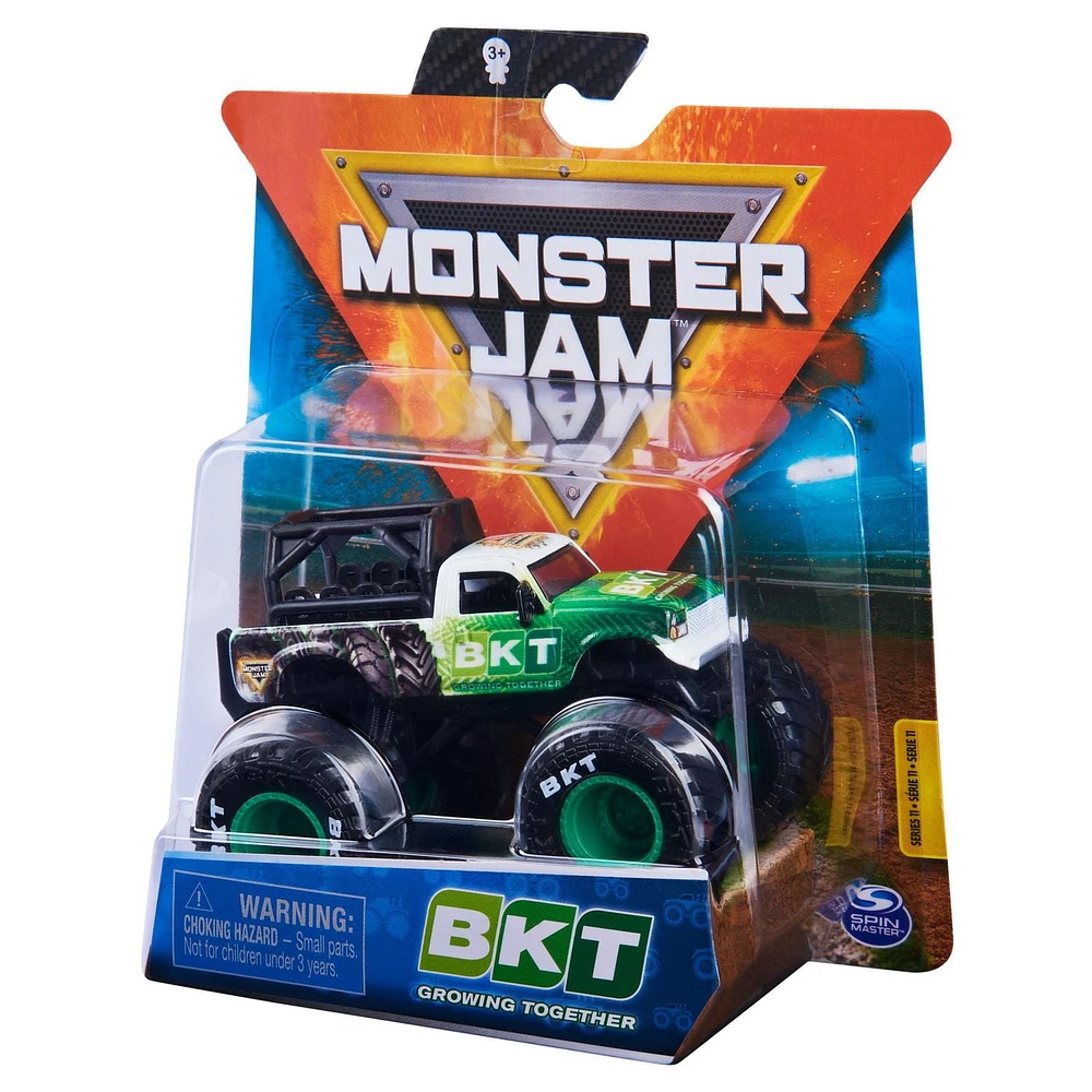 Monster Jam, Monster truck BKT Truck officiel, véhicule en métal moulé, série Ride Trucks, échelle 1:64
