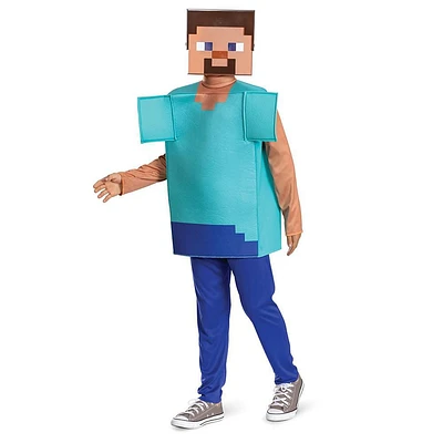 Child's Minecraft Steve Classic Plus Costume