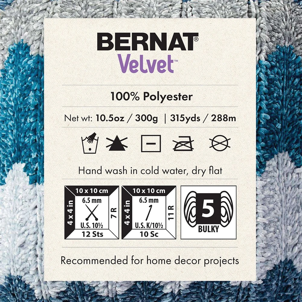 Bernat® Velvet™ Yarn, Polyester #5 Bulky, 10.5oz/300g