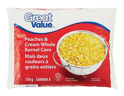 Great Value Whole Kernel Corn Peaches & Cream, 750 g