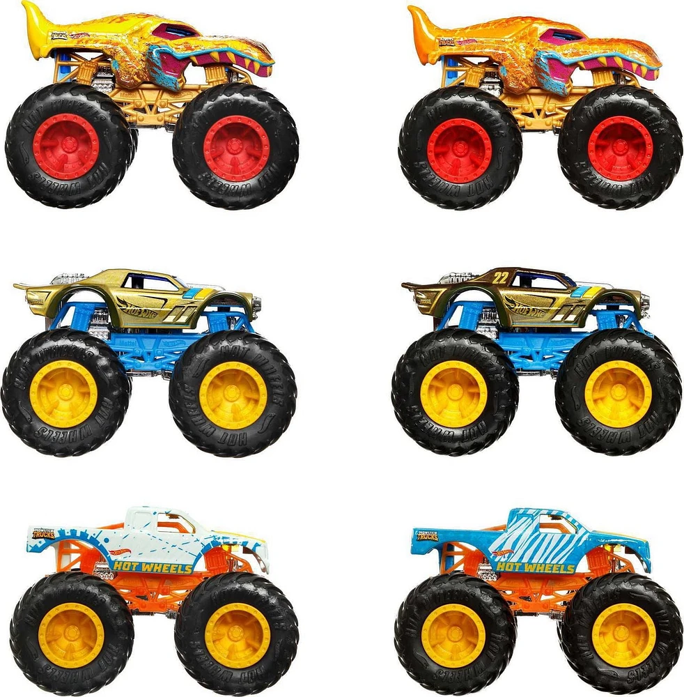 Hot Wheels Monster Trucks Échelle 1:64 Changement de CouleurCoffret 3