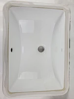 American Imaginations 18-in. W CUPC Rectangle Bathroom Undermount Sink Set In White - White Hardware - Overflow Drain Incl. AI-31844