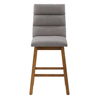 Tabouret de bar à rainures en tissu rembourré, lot de 2