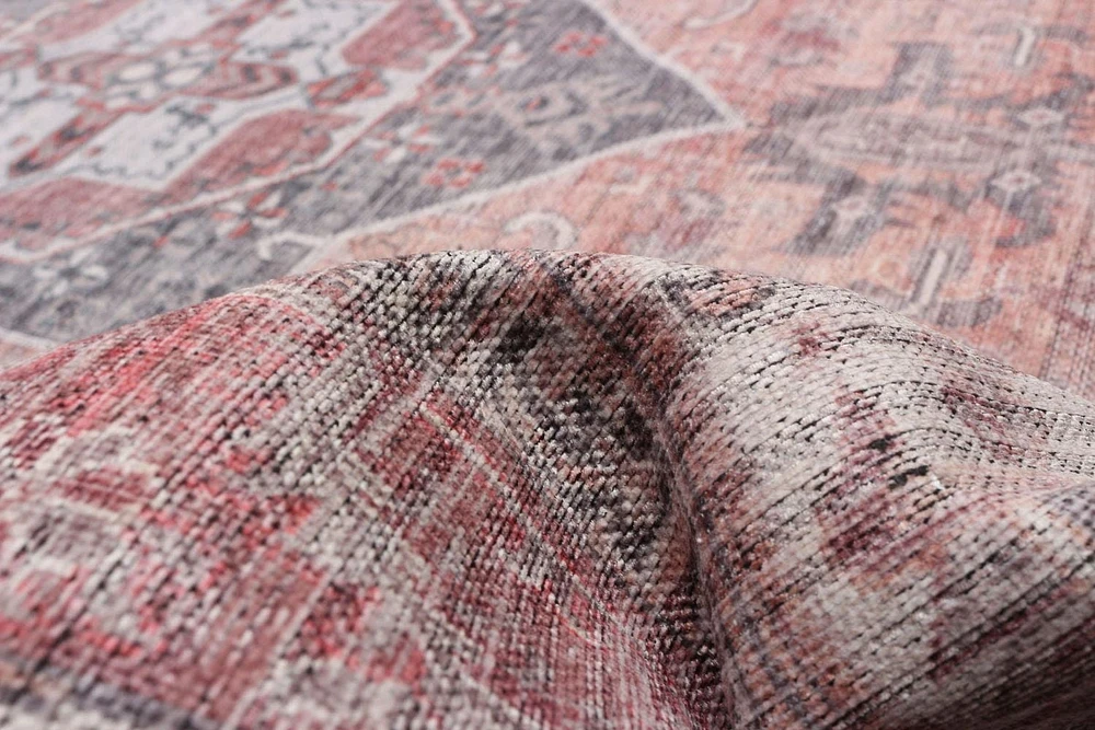 ECARPET Heriz Indoor Area Rug Flatweave Carpet for Living Room, Bedroom, Eco Friendly, Machine Washable