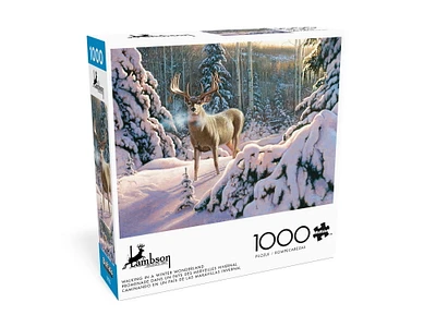 Buffalo Games Walking in a Winter Wonderland 1000-Piece Interlocking Jigsaw Puzzle